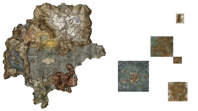 Elden Ring Map Size compared to The Witcher 3