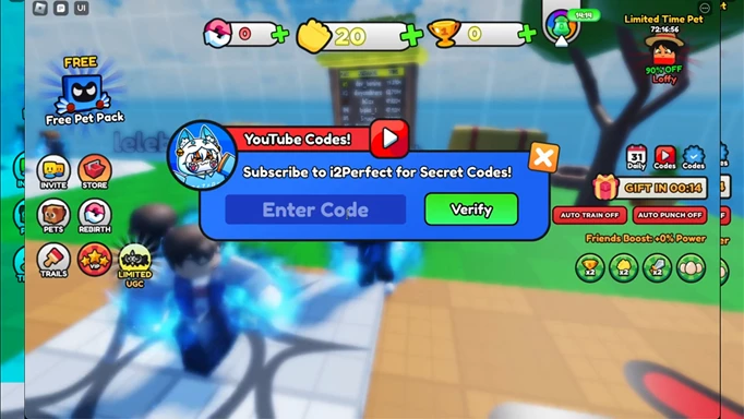 an image showing how to redeem Punch a Anime codes