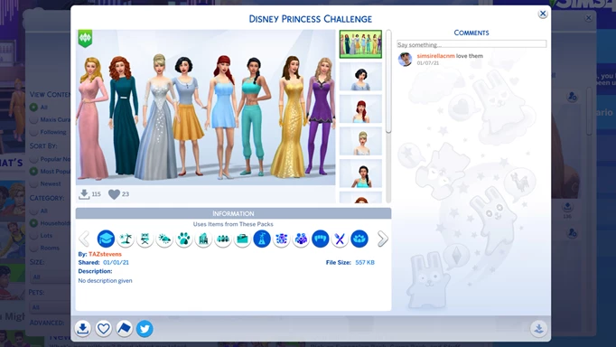 Disney Princesses in The Sims 4 gallery