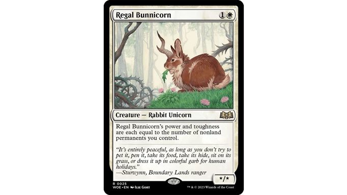 Regal Bunnicorn Magic the Gathering Wilds of Eldraine