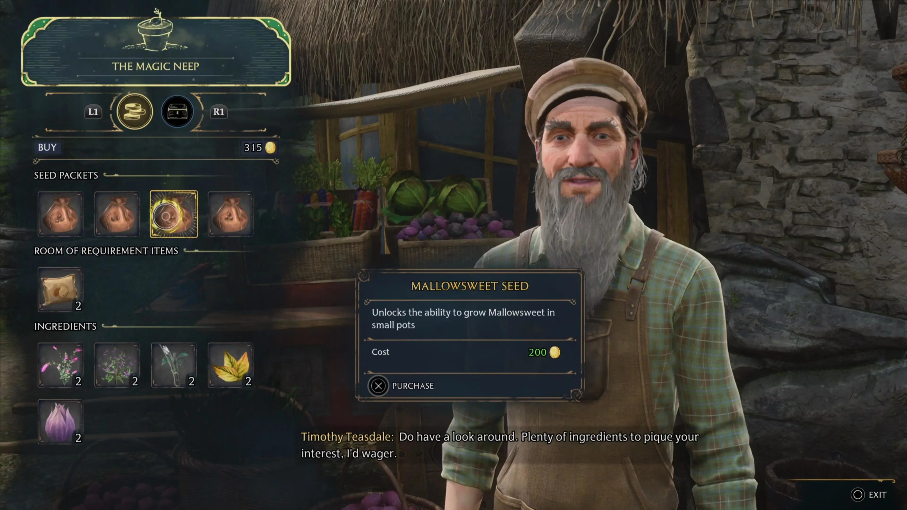 mallosweet hogwarts legacy get more magic neep