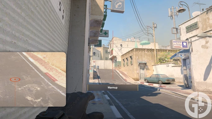Image of the CT A Long Corner flash lineup on Dust2 in CS2