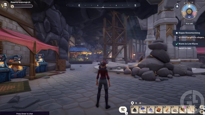 Palia screenshot of Zeki’s underground market