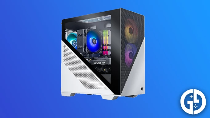 The Thermaltake Frostbite 360, our pick for the best prebuilt gaming PC under $1000