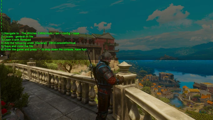 The Witcher 3 Console Commands: How To Enable The Console