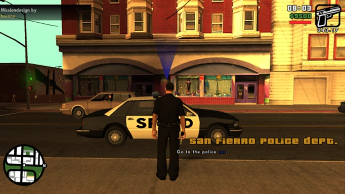 Officer Jeffrey from the new police mission in San Andreas.