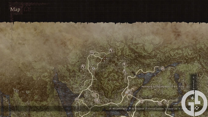 Image of the Mage Maister's location in Dragon's Dogma 2