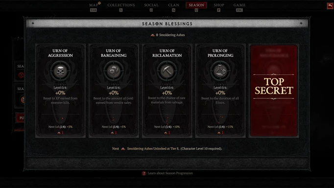В боевом пропуске Diablo 4 есть сезонные усиления, которые позволят вам быстрее повышать уровень.