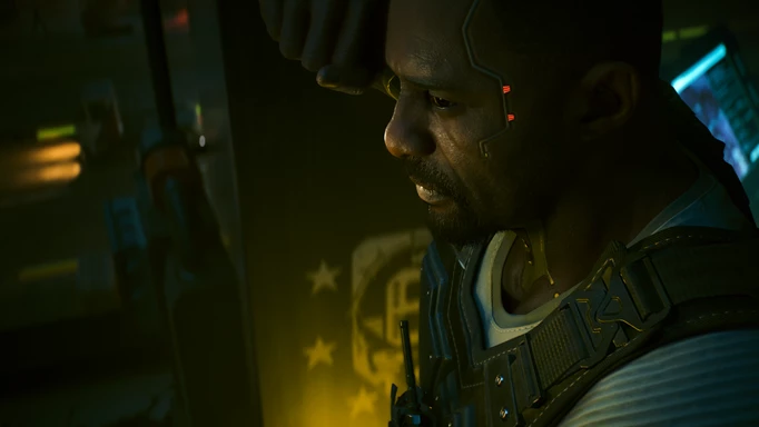 Idris Elba's character Solomon Reed in Cyberpunk 2077 Phantom Liberty