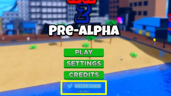 Codes button on the main menu of RH2 The Journey