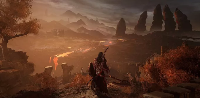 Screenshot showing the world in Lords of the Fallen
