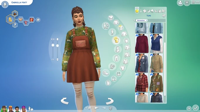 A character in The Sims 4 werewolves showing an outfit in create a sim