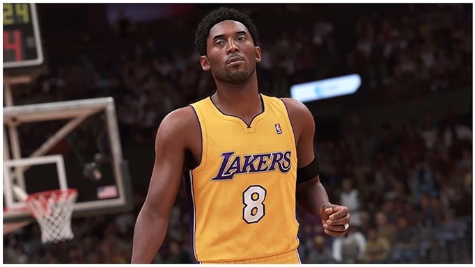 Kobe Bryant wearing the 8 in NBA 2K24