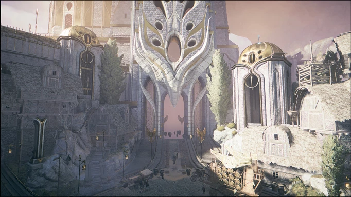Atlas Fallen in-game screenshot of the capital