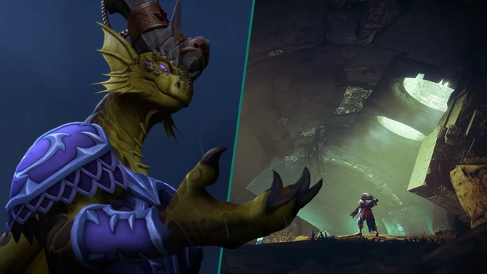 Immagine divisa di World of Warcraft e Destiny 2