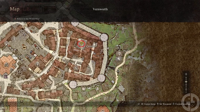 Elena's meeting place in the square during Saint of the Slums in Dragon's Dogma 2