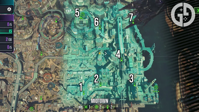 The Riddler trophy locations in Midtown