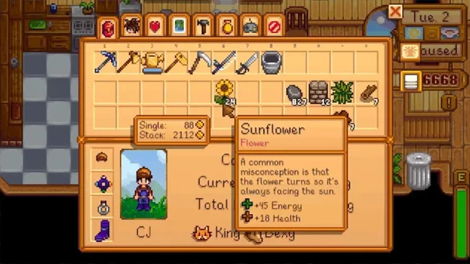 Image of the CBJ Show Item Sell Price mod in Stardew Valley
