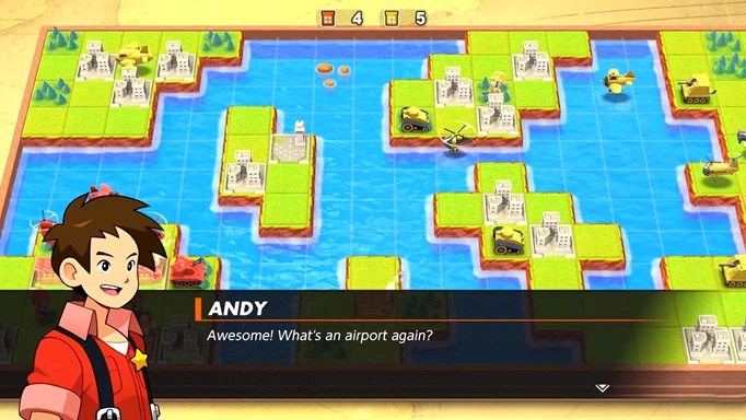 Advance Wars 1+2: Andy stating he does not know what an airport is