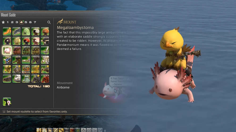 How to get the Axolotl mount Megaloambystoma in Final Fantasy XIV