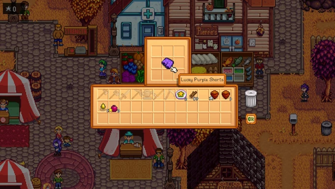 They Mayor's pants in the Grange Display at the Stardew Valley Fair
