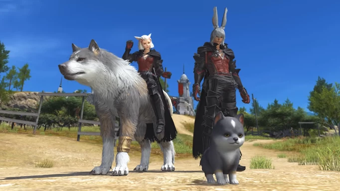 Image of the Torgal mount and pet in the FFXIV x FFXVI crossover