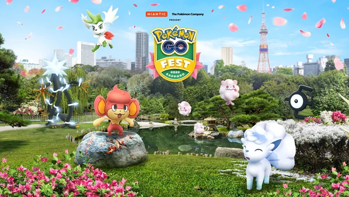 pokemon go fest sapporo promotional image with xurkitree