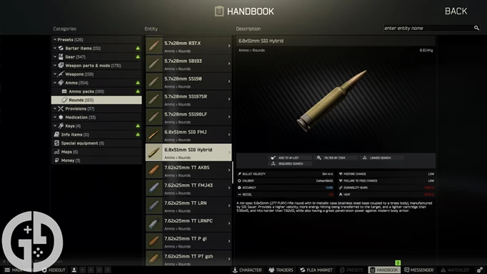Image of the 6.8x51mm SIG Hybrid ammo in Escape from Tarkov
