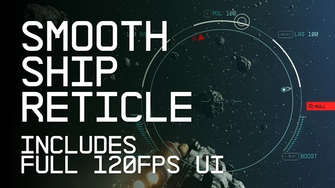 key art of the Smooth Ship Reticule mod, one of the best Starfield mods