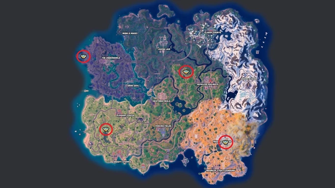 All Scrying Pool locations in Fortnite
