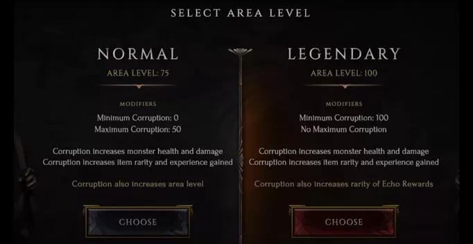 Choosing between Normal or Empowered Area Level