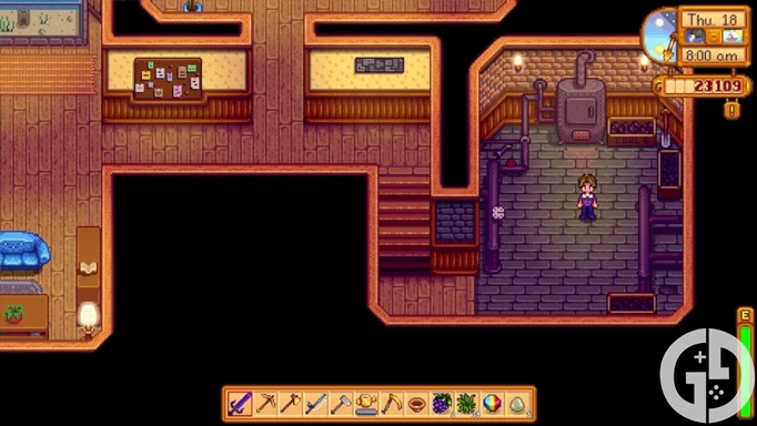 Image of the Community Center Boiler Room in Stardew Valley