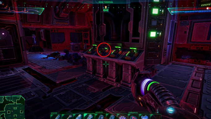 System Shock: Alpha quadrant switch on Research 2