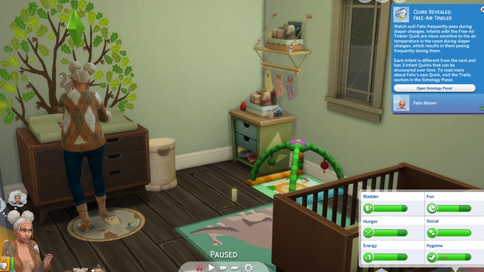 Infant Quirks in The Sims 4 Growing Together
