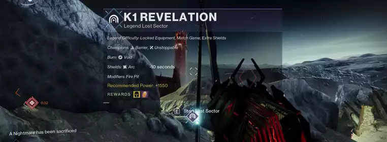 Destiny 2 K1 Revelation: How To Complete The Master/Legend Lost Sector