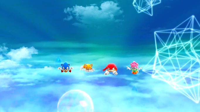 Sonic, Tails, Knuckles and Amy in Sonic Superstars