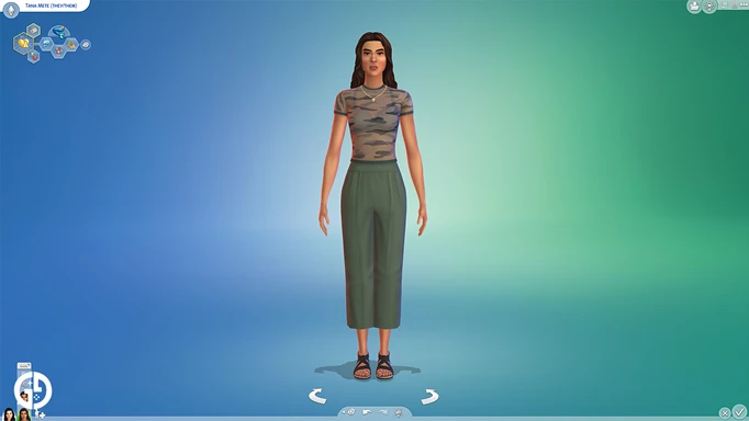 Image of a Sim standing still in The Sims 4