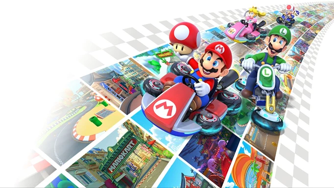 The key art for Mario Kart 8 Deluxe's Booster Pass.