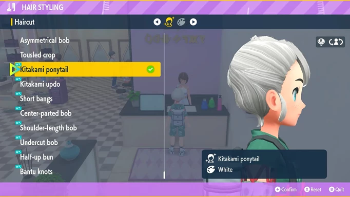 Pokemon Scarlet and Violet new hairstyles in The Teal Mask DLC