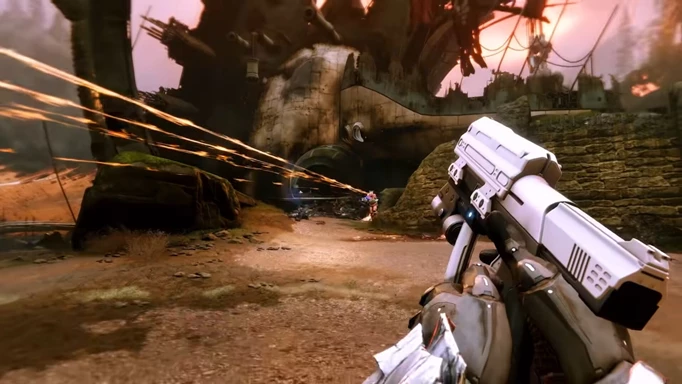 Once you complete the Destiny Mganum Opus quest, you get the Forerunner pistol.