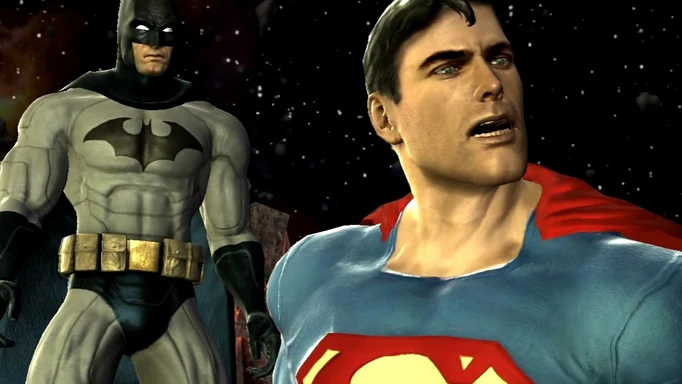 Batman and Superman in Mortal Kombat vs DC Universe.