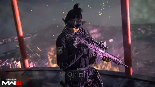 MW3 Operator holding AR