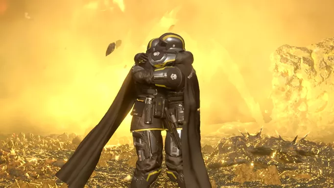 Helldivers 2 soldiers hugging