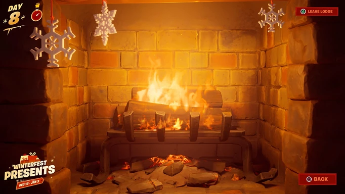 Cozy Lodge Fireplace Fortnite