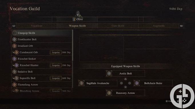 Image of the Magick Archer's Weapon Skills in Dragon's Dogma 2