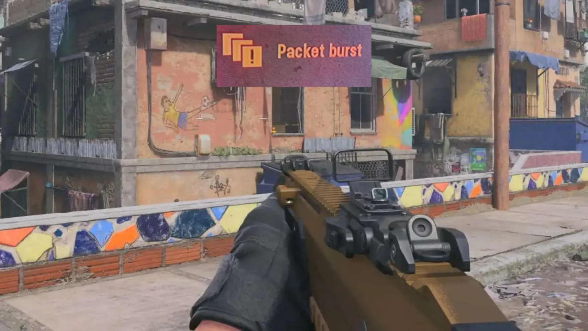 The packet burst error message appearing in MW3
