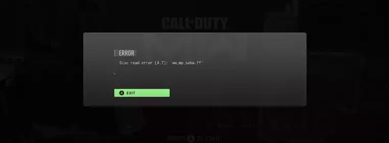 How to fix the disc read error in MW2