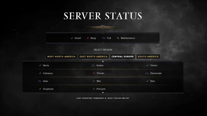 Lost Ark Servers status
