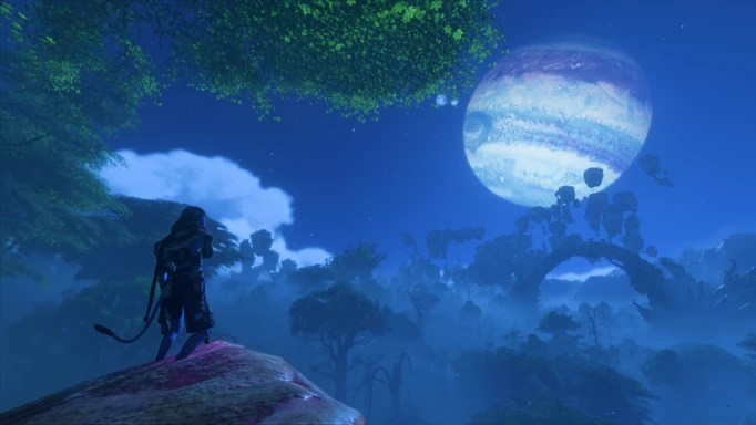 A distant moon in Frontiers of Pandora.