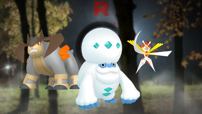 Terrakion, Galarian Darmanitan and Kartana in Pokemon GO